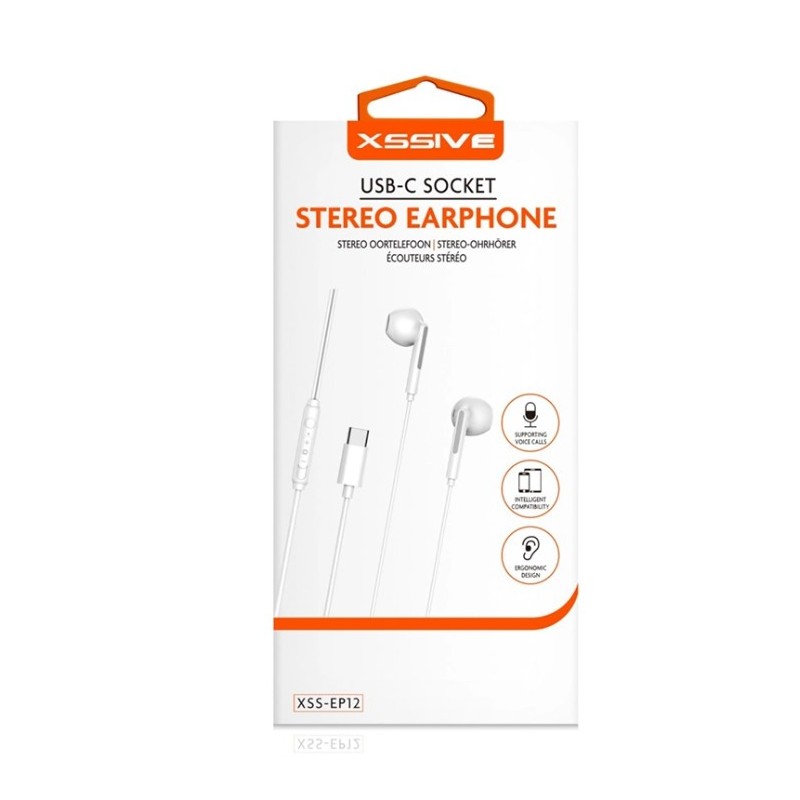 Xssive Auriculares Estéreo Type-C XSS-EP12 – Branco