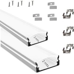 LED-Aluminiumprofil 10x30mm mit Diffusor 2m.Sorgt für gleic.