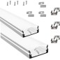 LED-Aluminiumprofil 10x30mm mit Diffusor 2m.Sorgt für gleic.