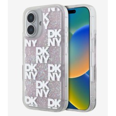 DKNY HardCase Liquid Glitter iPhone 16 — Pink