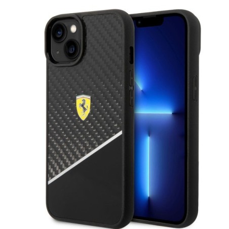 Ferrari Hülle iPhone 14 Plus / 15 Plus — Genuine Carbon Strz