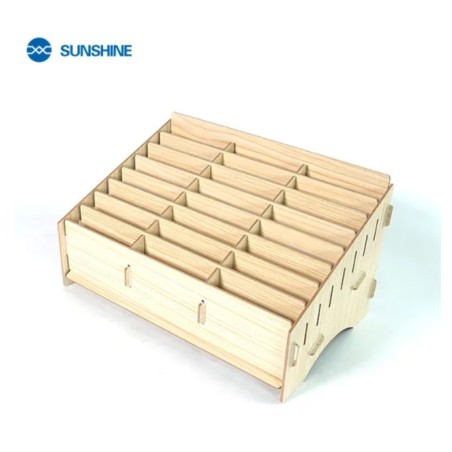 Sunshine SS-001B Holz Aufbewahrungsbox mit 24 Fächern
