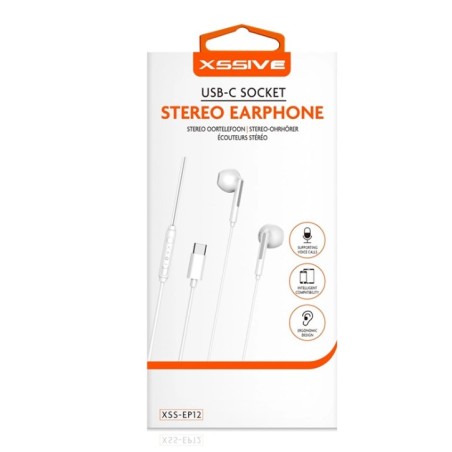Xssive Auriculares Estéreo Type-C XSS-EP12 – Branco