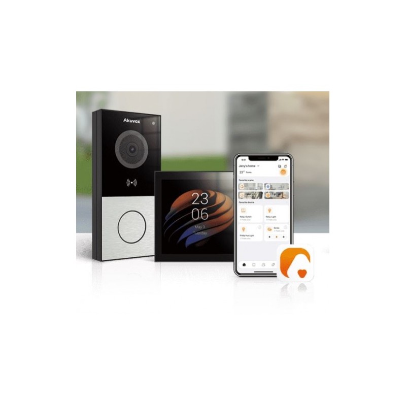 Android Video Intercom Kit Akubela AK-KIT-E12PS51-POE IP Wii