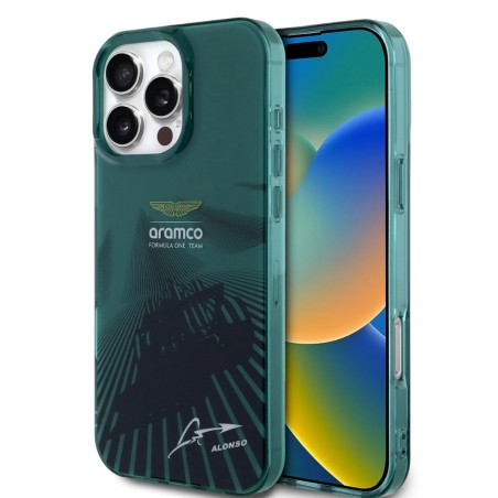 Aston Martin Back Cover iPhone 16 Pro — F1 Car Alonso Signat
