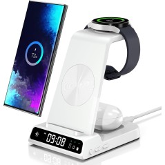 Station charge 3en1 Phelinta Samsung - Blanc