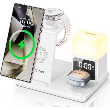 Station charge 6en1 Augnner Samsung - Blanc