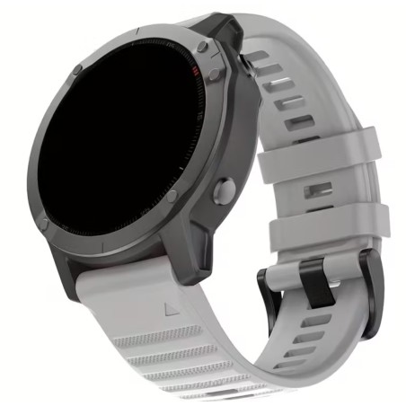 Garmin Fenix Silikonarmband 22mm - Hellgrau