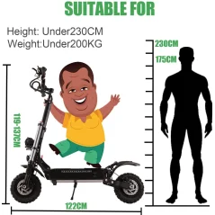 Trotinete Elétrica 5600W Dual Motor 11" Off-Road