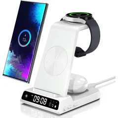 Station charge 3en1 Phelinta Samsung - Blanc