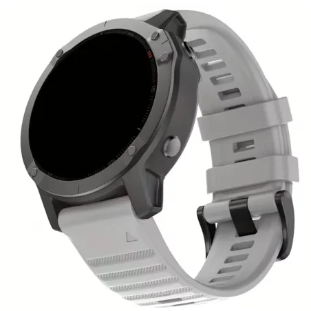 Bracelet silicone Garmin Fenix 22mm - Gris clair