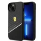 Capa Ferrari iPhone 14 Plus / 15 Plus — Genuine Carbon Stria