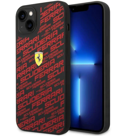 Ferrari Hardcase iPhone 14 / 15 Plus — Scuderia All-Over Blk