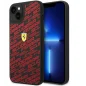 Capa Ferrari iPhone 14 / 15 Plus — Scuderia All-Over Preta