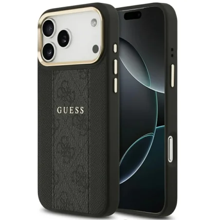 Guess HardCase MagSafe 4G Stripe iPhone 17 Pro Max — Preto