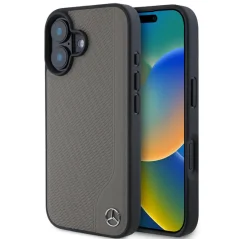 Mercedes-Benz Hülle iPhone 16 — MagSafe Holzoptik Braun