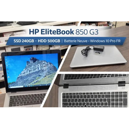 HP EliteBook 850 G3 Reconditionné SSD 240GB