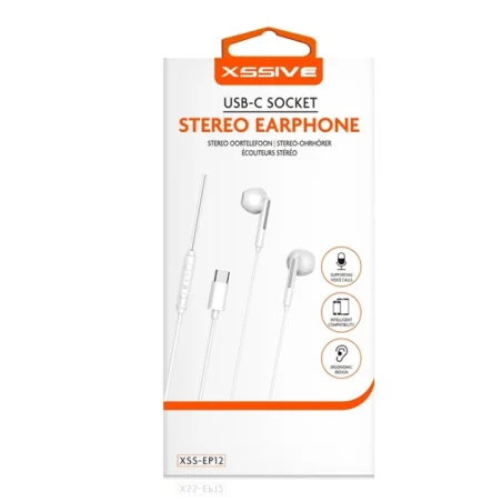 Xssive Casque Stéréo Type-C XSS-EP12 – Blanc