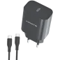 Chargeur Xssive 25W USB-C Charge Rapide avec Câble C-C Noir