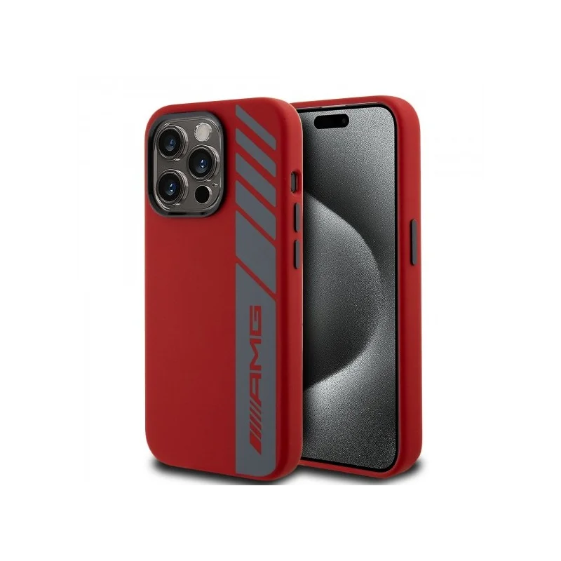 AMG HardCase MagSafe Silikon iPhone 15 Pro — Rot