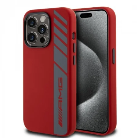 AMG HardCase MagSafe Silicone iPhone 15 Pro — Vermelho