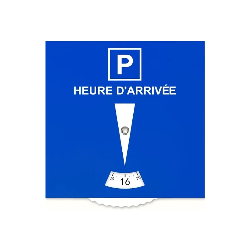 Parkscheibe Blaue Zone aus Karton