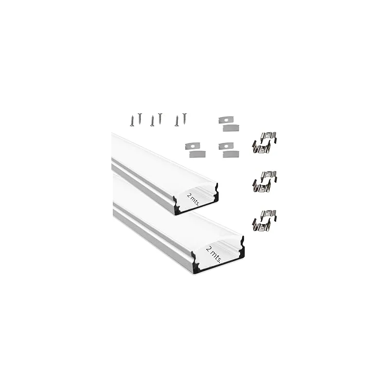 Profilé LED aluminium 10x30mm avec diffuseur 2m