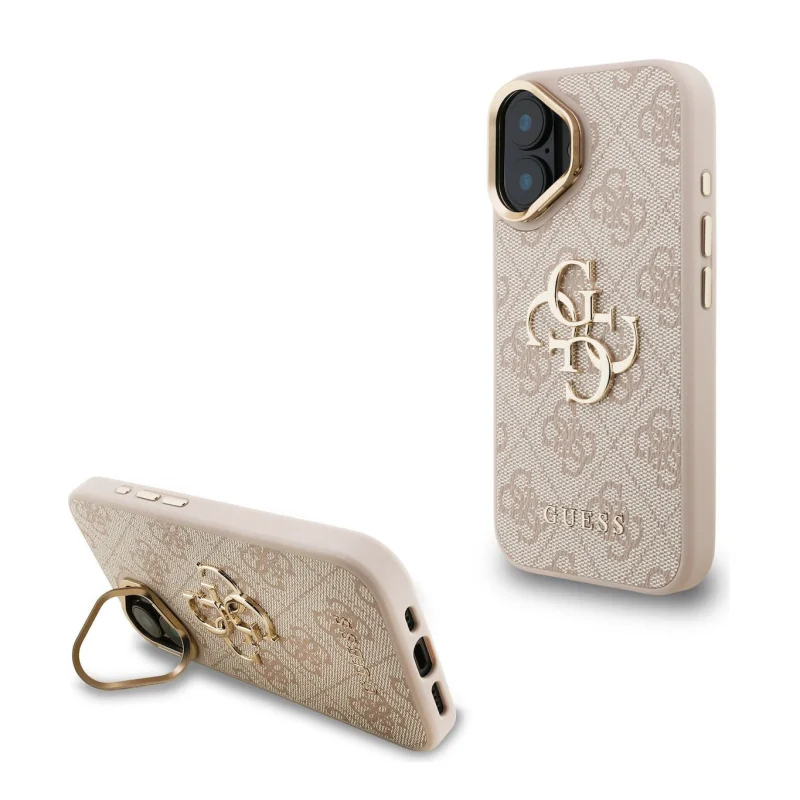 Guess HardCase 4G Metal Stand iPhone 16 — Rosa