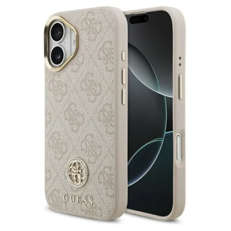 Guess HardCase MagSafe 4G Strass iPhone 17 — Rosa