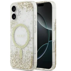 Guess HardCase MagSafe Resin Glitter iPhone 17 — Dourado