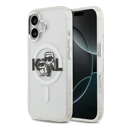 Karl HardCase MagSafe Glitter Sketch iPhone 17 — Transparent