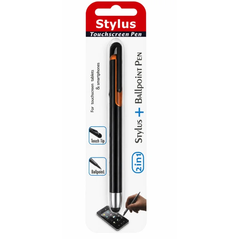 Stylo Stylet 2 en 1 Orange