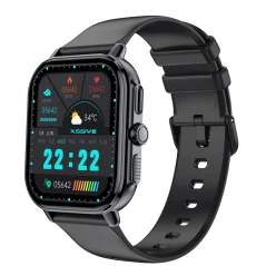 Smartwatch quadrado com ecrã AMOLED. Monitorização de frequ.