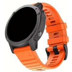 Pulseira Silicone Garmin Fenix 22mm - Laranja