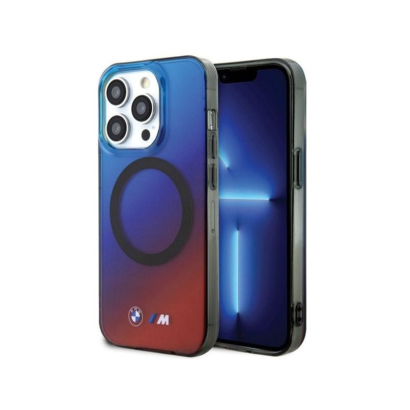 BMW HardCase MagSafe M Gradient iPhone 15 Pro — Azul/Vermelo