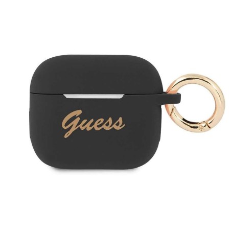 Guess Étui Silicone AirPods 3 Vintage — Noir