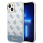 Capa Guess iPhone 14 Plus / 15 Plus — 4G Pattern Script Azul