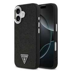 Guess HardCase MagSafe Glitter Triangle iPhone 17 — Noir