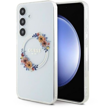 Guess Back Cover Galaxy S24 — IML Flowers Wreath MagSafe