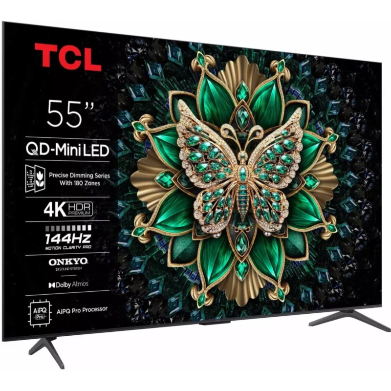 TV QD Mini LED 4K TCL 55C6K 55" 144Hz Google TV Dolby Vision